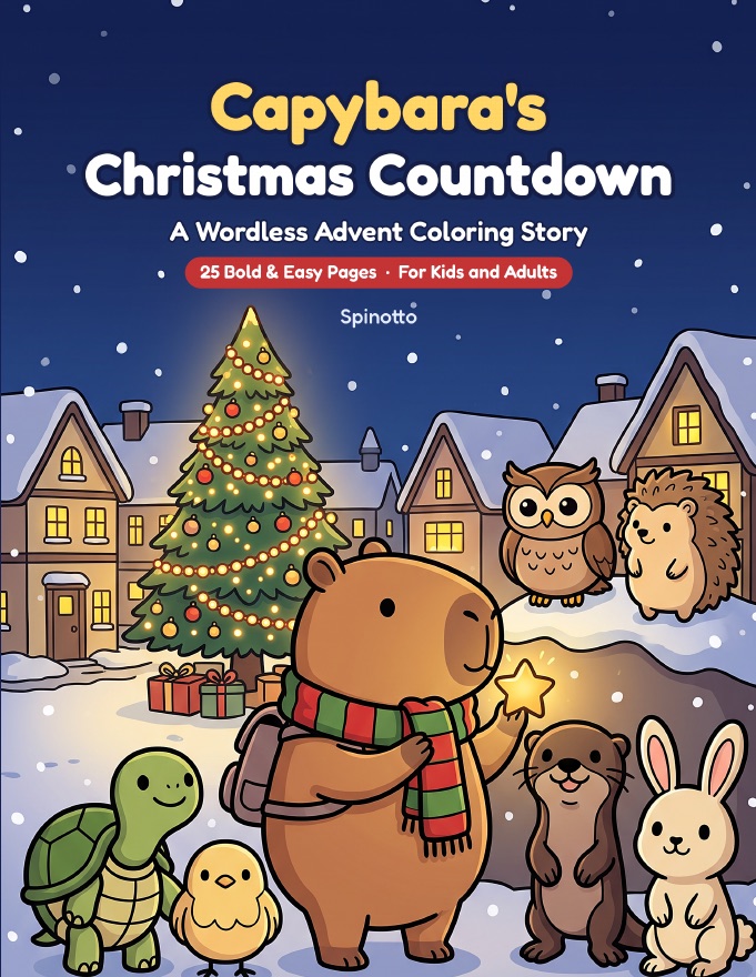 Copertina del libro di carta Capybara's Christmas Countdown