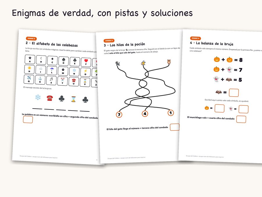 Los enigmas en los sobres