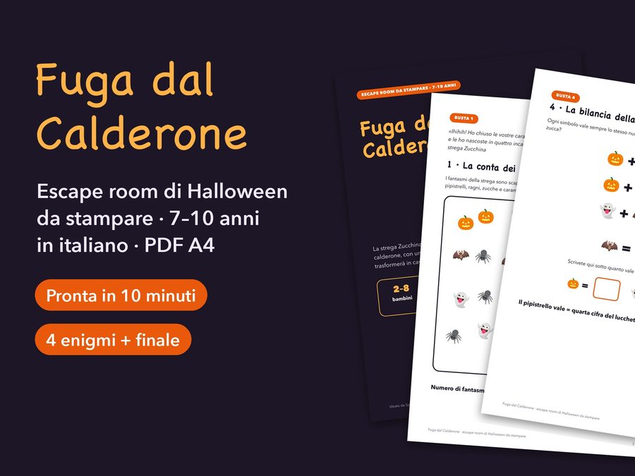 Copertina dell'escape room Fuga dal Calderone