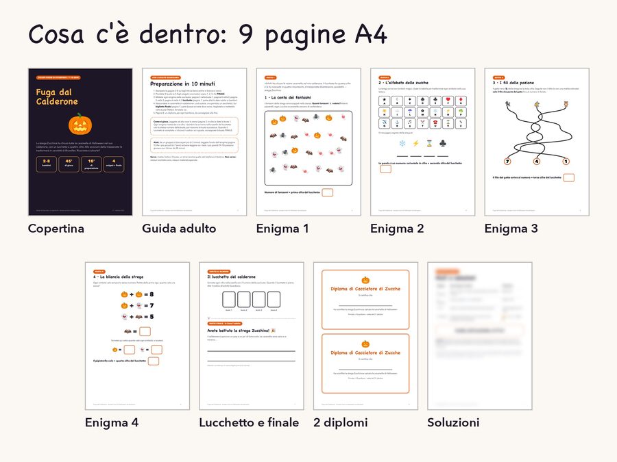 Il contenuto delle 9 pagine
